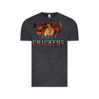 Vintage Black crazychickens Vintage Tee - CowhideDigitalArt