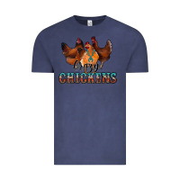 Vintage Denim crazychickens Vintage Tee - CowhideDigitalArt