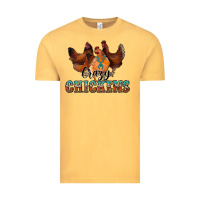 Vintage Mustard crazychickens Vintage Tee - CowhideDigitalArt