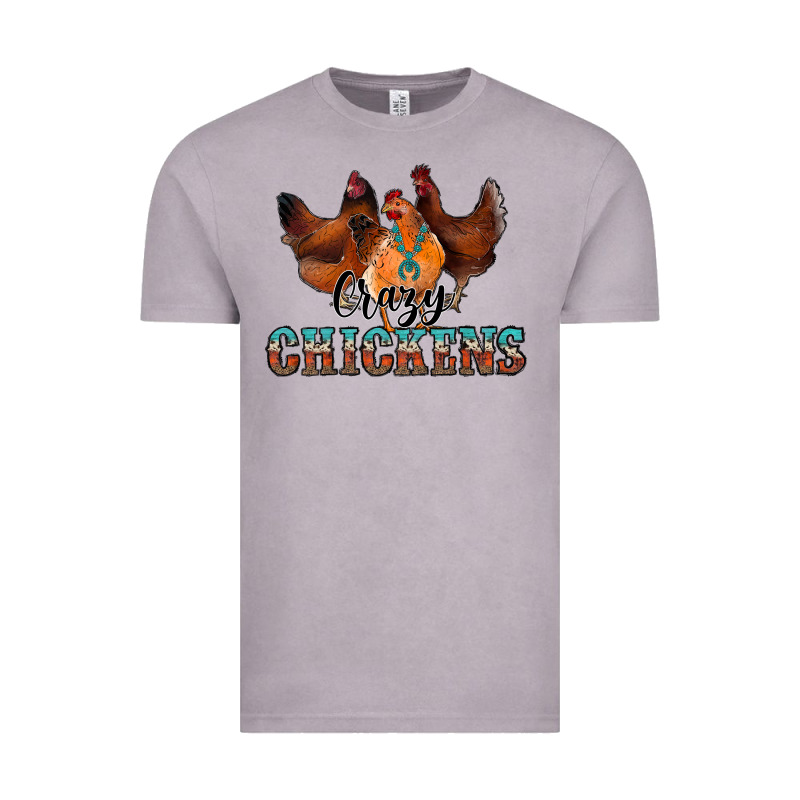 Crazychickens Vintage Tee by CowhideDigitalArt | Teevron