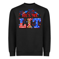 Black Let's get lit 4th of July Heavyweight Sweatshirt - Neo Western