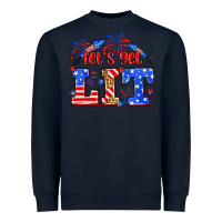 Navy Let's get lit 4th of July Heavyweight Sweatshirt - Neo Western