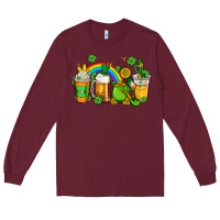 Burgundy st patricks coffee Long Sleeve Tee - AdoDesignShop