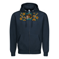 Navy dead inside but caffeinated momlife Zipper Hoodie - Jasminsmagicworld