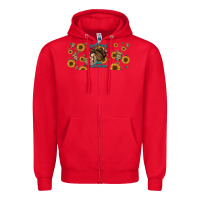 Red dead inside but caffeinated momlife Zipper Hoodie - Jasminsmagicworld