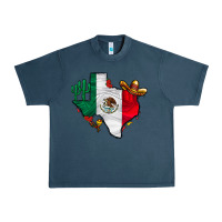 Midnight Navy mexica texas Urban Heavy Tee - CowhideDigitalArt