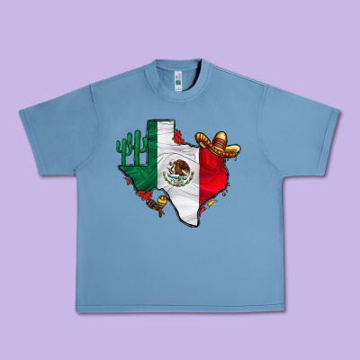 Mexica Texas Urban Heavy Tee Designed By Cowhidedigitalart