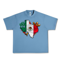 Pebble Blue mexica texas Urban Heavy Tee - CowhideDigitalArt
