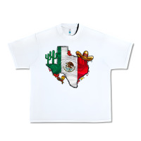 White mexica texas Urban Heavy Tee - CowhideDigitalArt