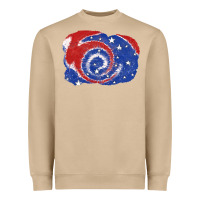 Mushroom Patriotic tie dye background 4th of july Heavyweight Sweatshirt - CowGirlArtShop