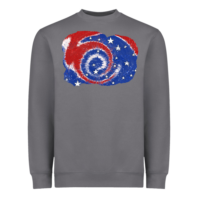 Patriotic Tie Dye Background 4th Of July Heavyweight Sweatshirt by CowGirlArtShop | Teevron
