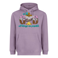 Lavender with god all things are possible Heavyweight Hoodie - NancyCooperArtShop