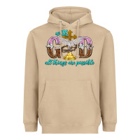Mushroom with god all things are possible Heavyweight Hoodie - NancyCooperArtShop