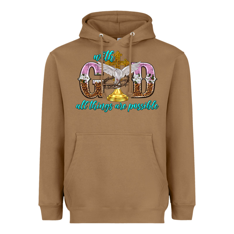 With God All Things Are Possible Heavyweight Hoodie by NancyCooperArtShop | Teevron