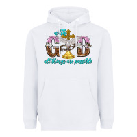 White with god all things are possible Heavyweight Hoodie - NancyCooperArtShop