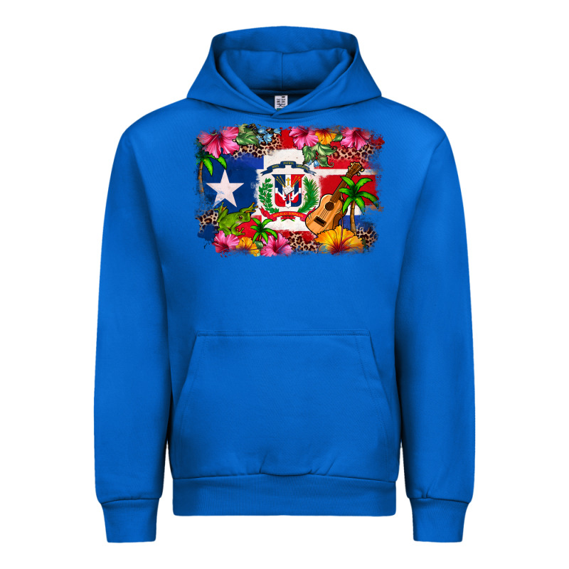 Dominican Republic And Puerto Rico Flag Urban Hoodie by texasbilliewilder | Teevron