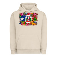 Pigment French Oak Dominican Republic and Puerto Rico Flag Urban Hoodie - texasbilliewilder