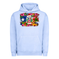 Pigment Grape Ice Dominican Republic and Puerto Rico Flag Urban Hoodie - texasbilliewilder