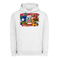 Pigment Lunar Rock Dominican Republic and Puerto Rico Flag Urban Hoodie - texasbilliewilder