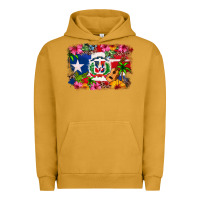 Pigment Peanut Butter Dominican Republic and Puerto Rico Flag Urban Hoodie - texasbilliewilder