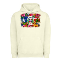 Pigment Pistachio Dominican Republic and Puerto Rico Flag Urban Hoodie - texasbilliewilder