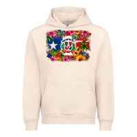 Sandshell Dominican Republic and Puerto Rico Flag Urban Hoodie - texasbilliewilder