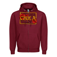 Burgundy Spanish chula with roses Zipper Hoodie - Jasminsmagicworld