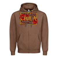 Chestnut Spanish chula with roses Zipper Hoodie - Jasminsmagicworld