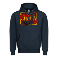 Navy Spanish chula with roses Zipper Hoodie - Jasminsmagicworld