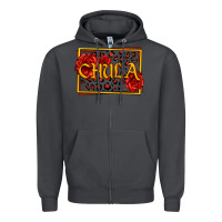 Smoke Spanish chula with roses Zipper Hoodie - Jasminsmagicworld