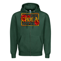 Sports Green Spanish chula with roses Zipper Hoodie - Jasminsmagicworld