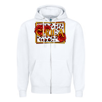White Spanish chula with roses Zipper Hoodie - Jasminsmagicworld