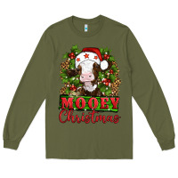 Army Green Mooey christmas Long Sleeve Tee - Artiststas