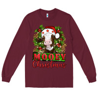 Burgundy Mooey christmas Long Sleeve Tee - Artiststas