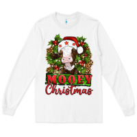 White Mooey christmas Long Sleeve Tee - Artiststas
