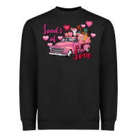 Black loads of love valentine's day farm truck Heavyweight Sweatshirt - FaDigitalArtStudio