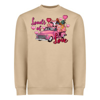Mushroom loads of love valentine's day farm truck Heavyweight Sweatshirt - FaDigitalArtStudio