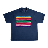 Navy serape Urban Heavy Tee - BarkalooDesign