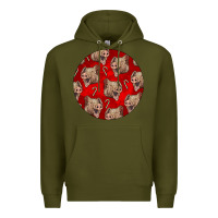 Army Green christmas pig Premium Hoodie - LillyAllenDesigns