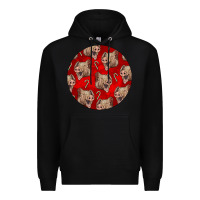 Black christmas pig Premium Hoodie - LillyAllenDesigns