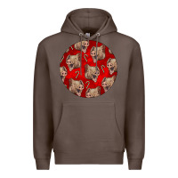 Coffee christmas pig Premium Hoodie - LillyAllenDesigns