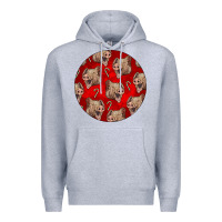 Heather Grey christmas pig Premium Hoodie - LillyAllenDesigns
