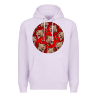 Lilac christmas pig Premium Hoodie - LillyAllenDesigns