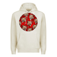Oatmeal Heather christmas pig Premium Hoodie - LillyAllenDesigns