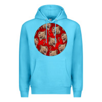 Ocean Blue christmas pig Premium Hoodie - LillyAllenDesigns