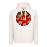 Pale Pink christmas pig Premium Hoodie - LillyAllenDesigns