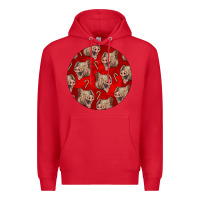 Red christmas pig Premium Hoodie - LillyAllenDesigns
