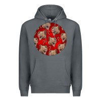 Rock christmas pig Premium Hoodie - LillyAllenDesigns