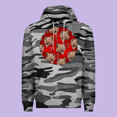 Christmas Pig Premium Hoodie Designed By Lillyallendesigns