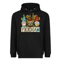 Black yeehaw with gnomies Heavyweight Hoodie - NancyCooperArtShop